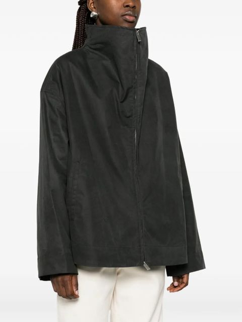 TOTEME zip-fastening long-sleeve jacket - Black