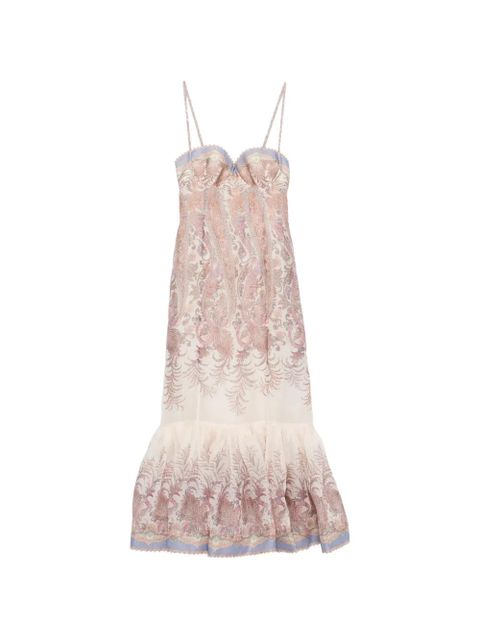 ZIMMERMANN paisley midi dress - Neutrals - zdjęcie produktu nr 1