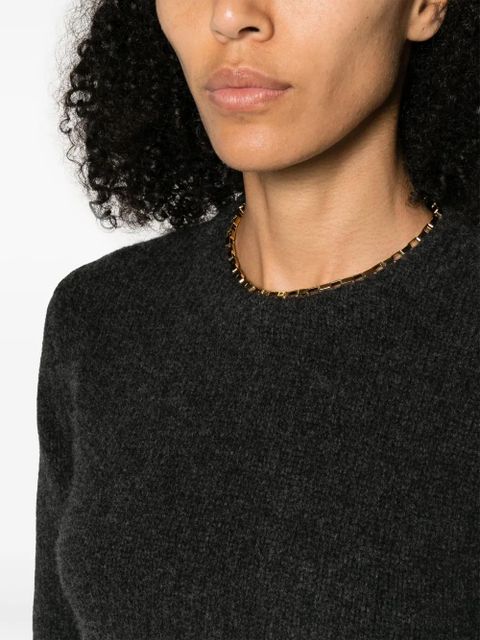 TOTEME Chain-Edge wool-cashmere jumper - Grey