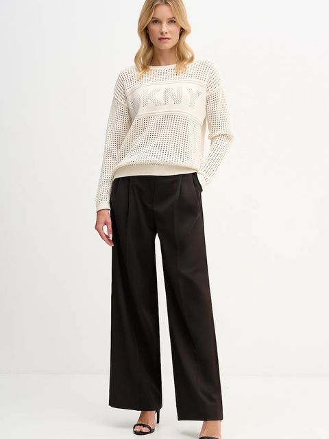 Dkny sweter damski kolor beżowy DJ6R0962 - zdjęcie produktu nr 2