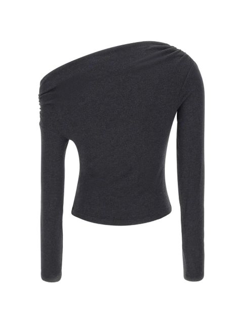 STAUD Philomena draped off-the-shoulder sweater - Grey - zdjęcie produktu nr 2