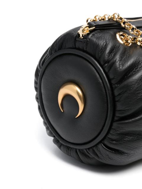 Marine Serre Pillow leather shoulder bag - Black