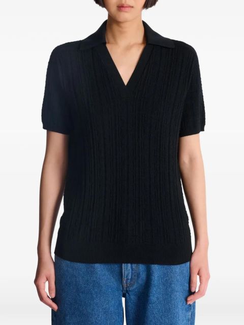 Balmain monogram-jacquard knitted top - Black - zdjęcie produktu nr 2