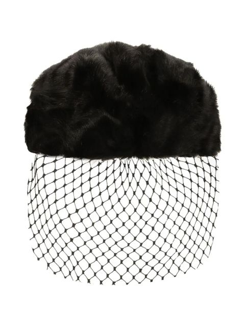 Dolce & Gabbana flat cap with veil - Black - zdjęcie produktu nr 2