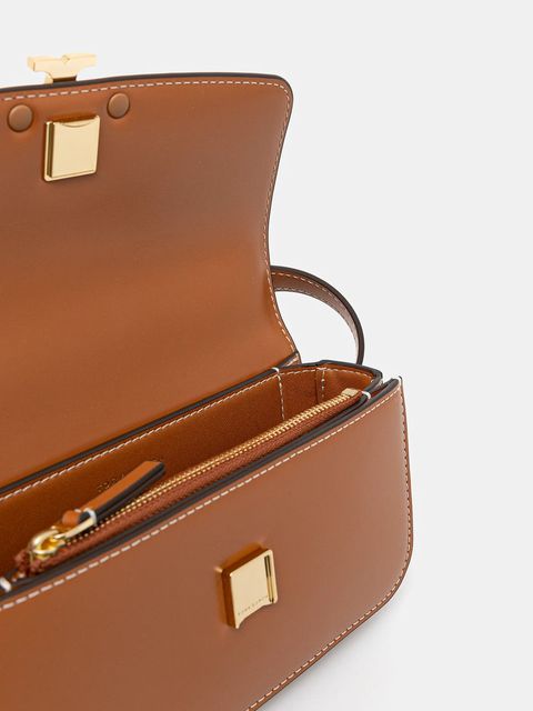 Tory Burch torebka skórzana Eleanor kolor brązowy 158734-200