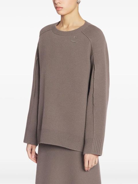 Lanvin wool-cashmere oversize jumper - Brown