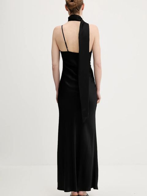 Answear.LAB sukienka kolor czarny maxi prosta