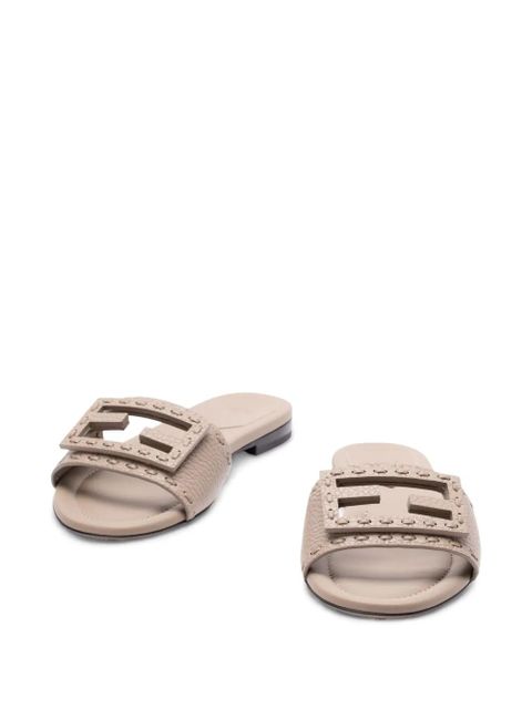 FENDI leather slides - Grey