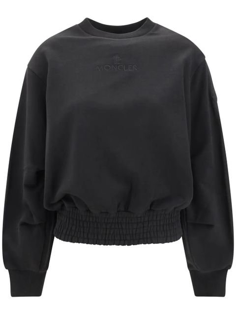 Moncler pleated cotton sweatshirt - Black - zdjęcie produktu nr 1