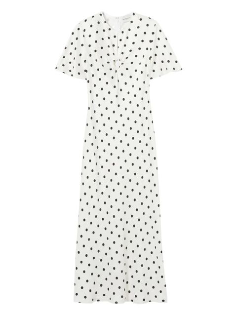 Claudie Pierlot polka-dot cut-out maxi dress - White - zdjęcie produktu nr 1