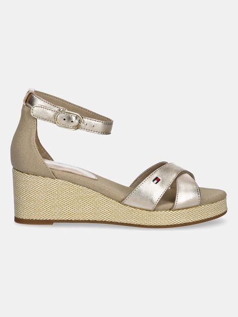 Tommy Hilfiger sandały FLAG METALLIC MID WEDGE ESPAD - zdjęcie produktu nr 2