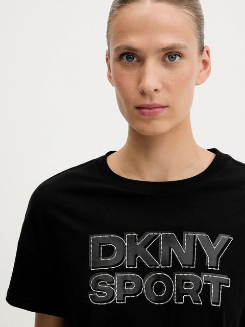 Dkny t-shirt bawełniany damski kolor czarny DP5T1346