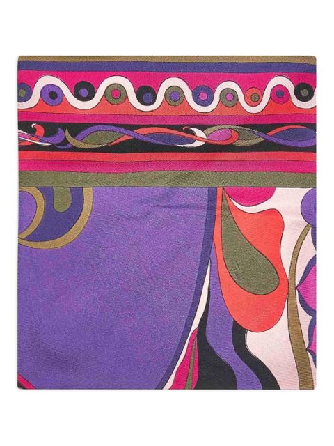 PUCCI orchidee-print triangle scarf - Pink - zdjęcie produktu nr 2