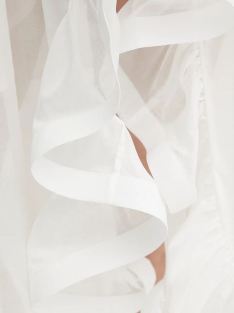 Simona Corsellini sukienka bawełniana kolor biały midi rozkloszowana P25CPAB046