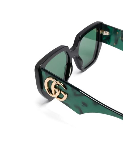 Gucci Eyewear oversized-frame sunglasses - Black