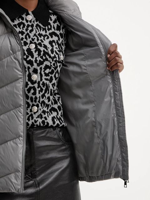 Liu Jo kurtka puchowa kolor szary zimowa MF5022 T2709