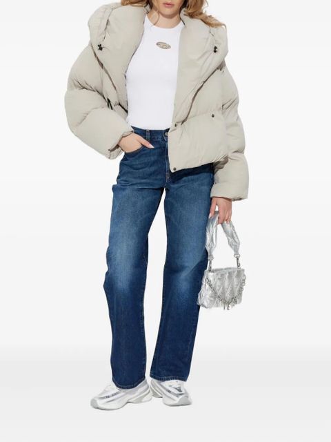 Diesel W-Iley-T1 wrap hooded puffer jacket - 7FE