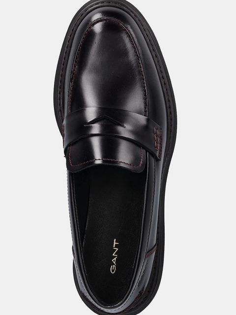 Gant mokasyny skórzane Ivyhill damskie kolor brązowy na płaskim obcasie 31531117