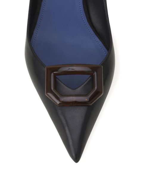 Lanvin Buckle detail pointed pumps - Black