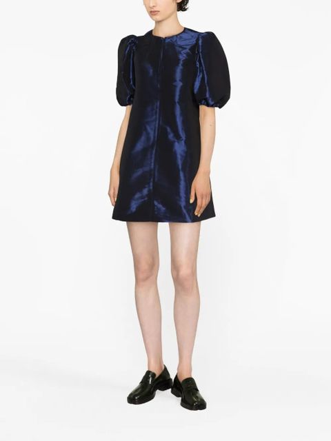 GANNI taffeta puff-sleeves minidress - Blue - zdjęcie produktu nr 2