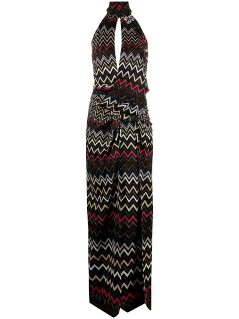 Missoni zigzag halterneck maxi dress - Black - zdjęcie produktu nr 1