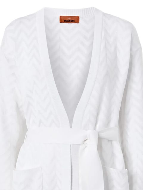 Missoni chevron belted knitwear - White - zdjęcie produktu nr 2