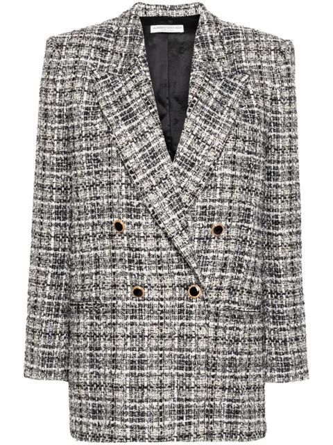 Alessandra Rich double-breasted tweed blazer - White - zdjęcie produktu nr 1