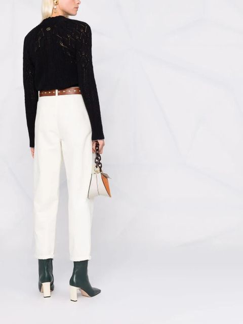 TWINSET semi-sheer knitted jumper - Black