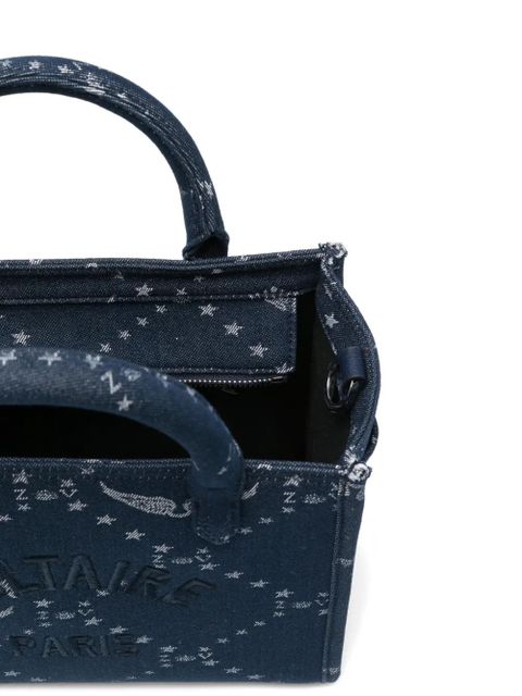 Zadig&Voltaire XS Angel star-print denim tote bag - Blue