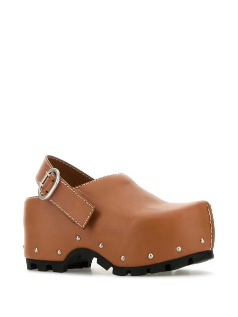 Jil Sander 90mm leather clogs - Brown - zdjęcie produktu nr 2