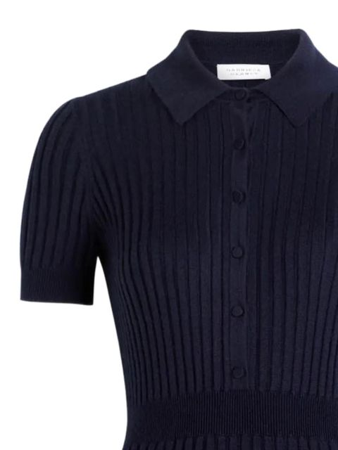 Gabriela Hearst Amor ribbed short-sleeve midi dress - Blue - zdjęcie produktu nr 2