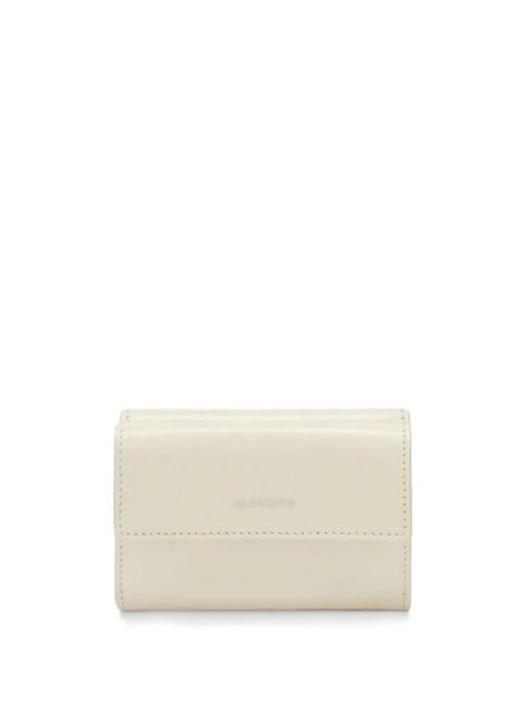 Jil Sander logo-embroidered leather purse - Neutrals - zdjęcie produktu nr 1