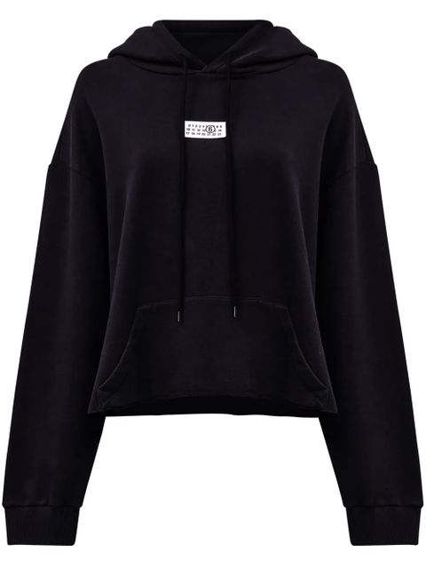 MM6 Maison Margiela numbers-motif hoodie - Black - zdjęcie produktu nr 1