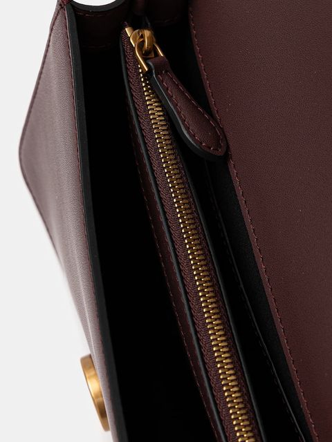 Pinko torebka skórzana kolor brązowy 100074 A0F1