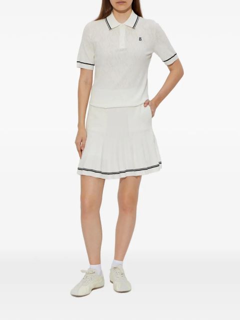 BOGNER Myra pleated striped skirt - White - zdjęcie produktu nr 2