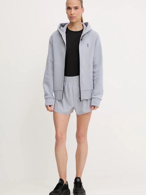 On bluza Focus Tech damska kolor fioletowy z kapturem gładka 1WF30370174