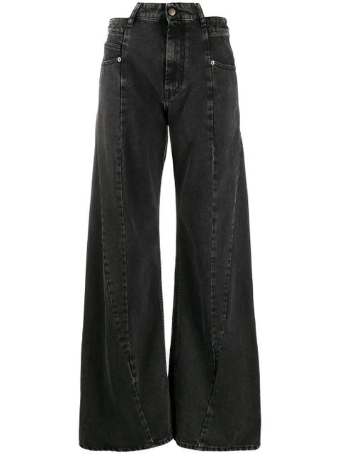 Maison Margiela Décortiqué wide-leg jeans - Black - zdjęcie produktu nr 1