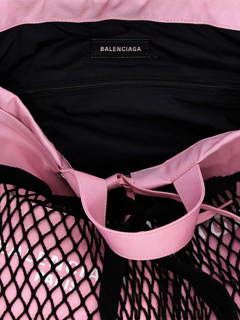 Balenciaga small 24/7 layered mesh tote bag - Pink