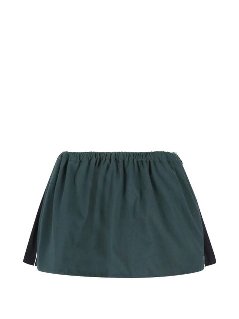 Miu Miu logo-embroidered skirt - Green - zdjęcie produktu nr 1