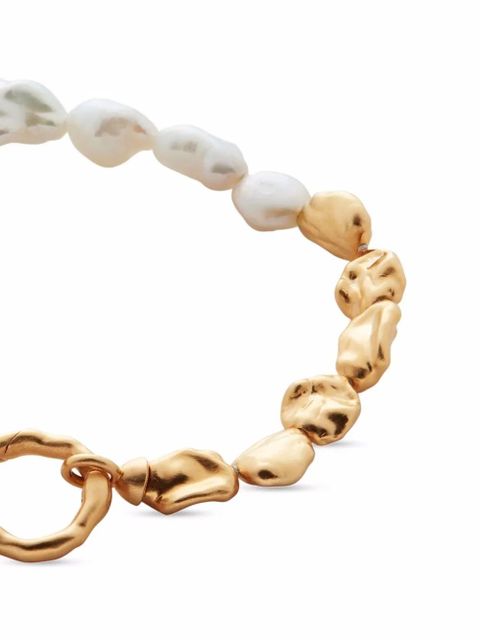 Monica Vinader x Mother of Pearl Keshi pearl bracelet - Gold