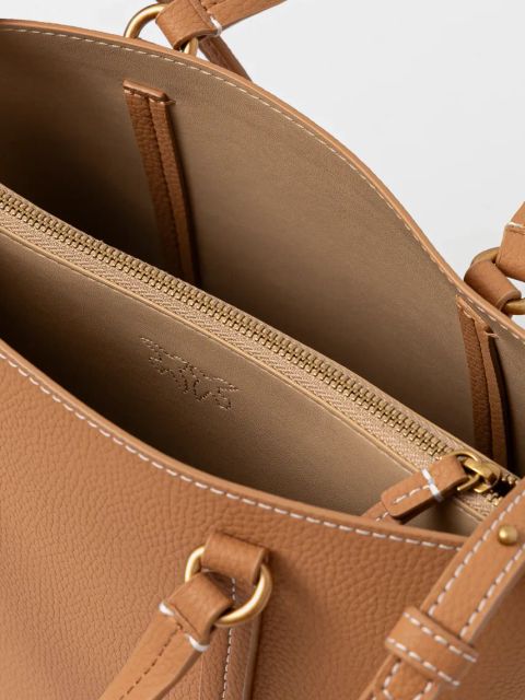 Pinko torebka skórzana kolor brązowy 102833 A1LF