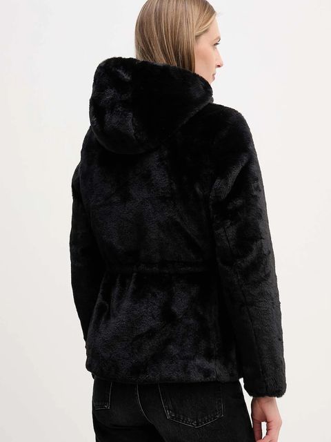 Geox kurtka dwustronna KAULA kolor czarny przejściowa W5622E TC197