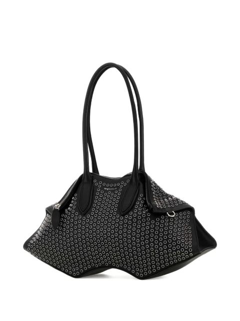 Alexander McQueen Manta studded leather shoulder bag - Black