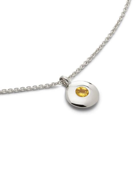 Monica Vinader November citrine birthstone necklace - Silver