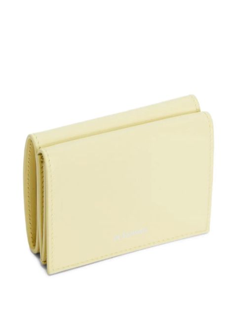 Jil Sander embossed folded mini wallet - Yellow