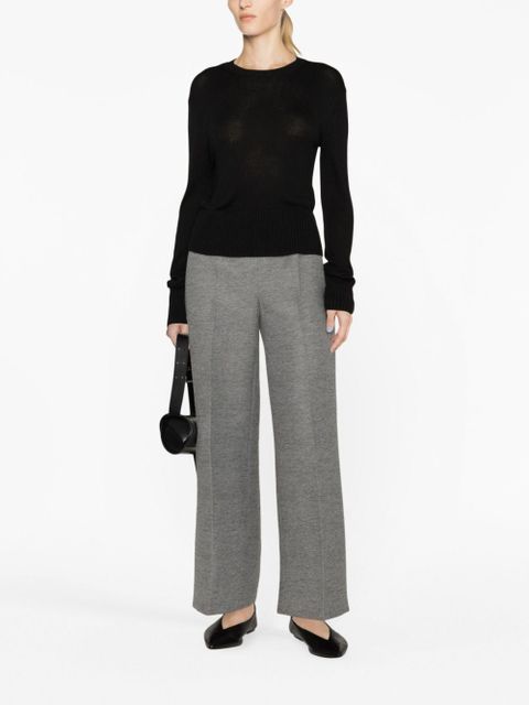 TOTEME crew-neck ribbed jumper - Black