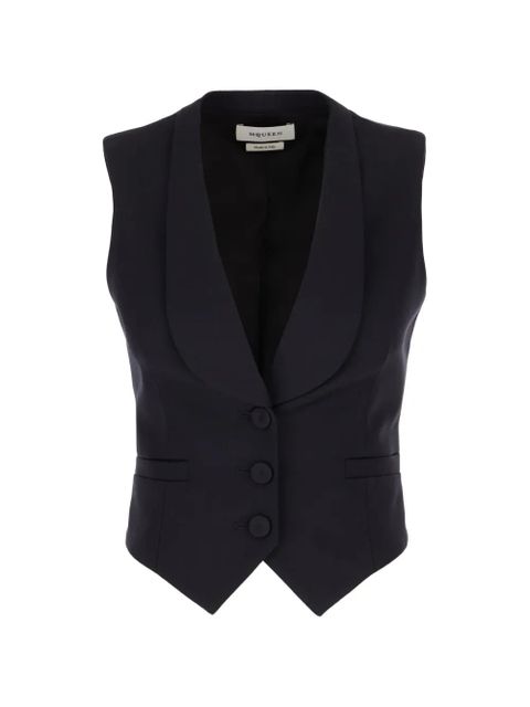 Alexander McQueen buttoned vest - Blue - zdjęcie produktu nr 1