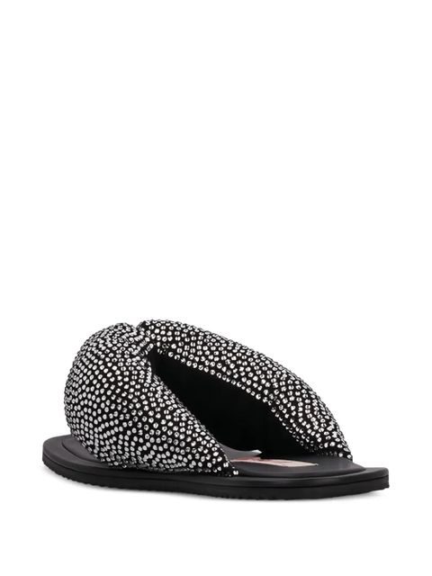 The Attico Indie Max flat sandals - Black