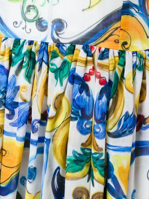 Dolce & Gabbana Majolica print brocade dress - Multicolour