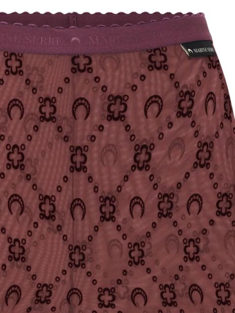 Marine Serre moonogram mesh shorts - Purple - zdjęcie produktu nr 2